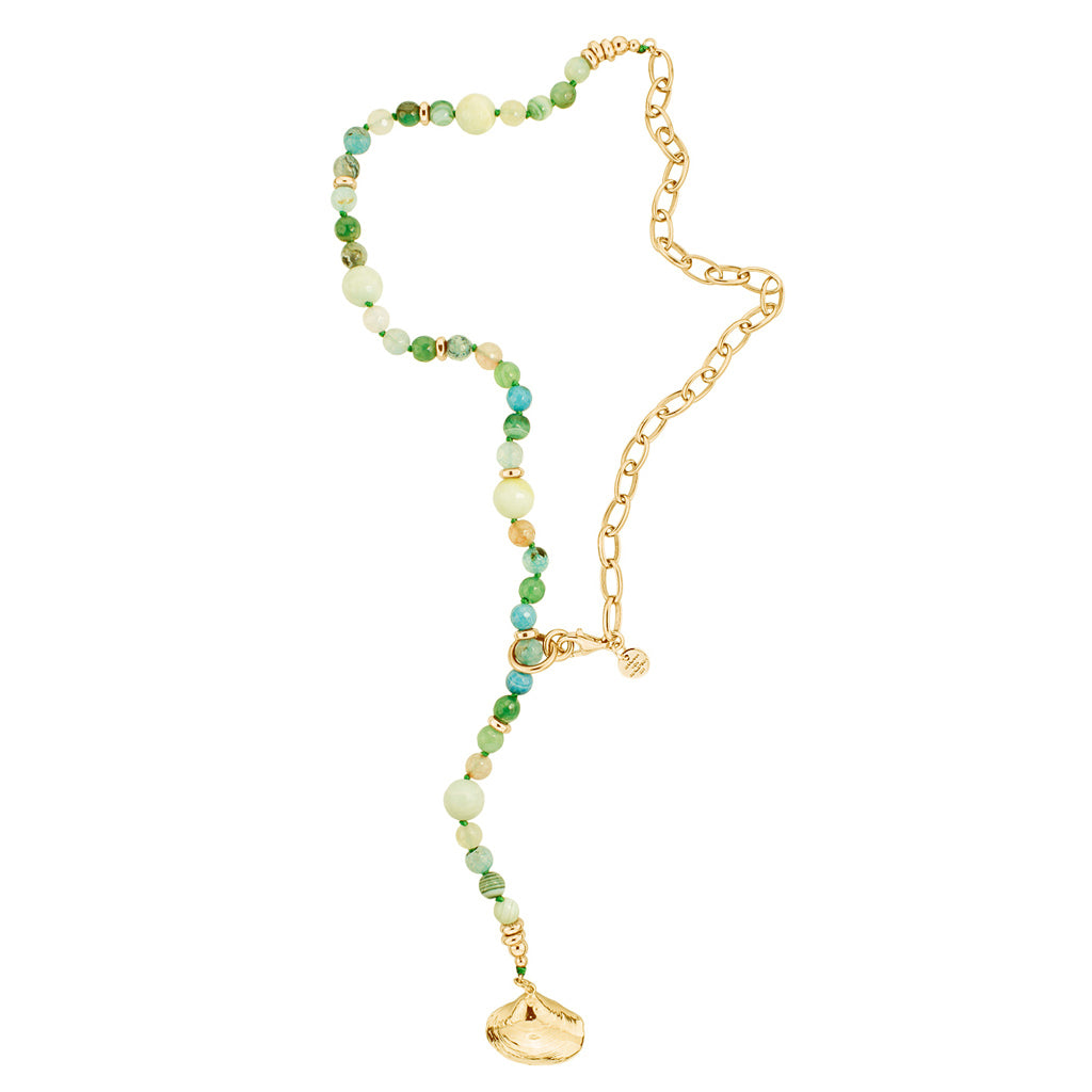 YUMA Kette Aqua Mix Muschel GOLD