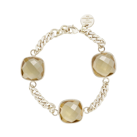 CASA Armband Rauchquarz Silber